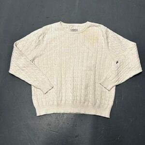 Vintage cream cable knit essential knit oversized sweater